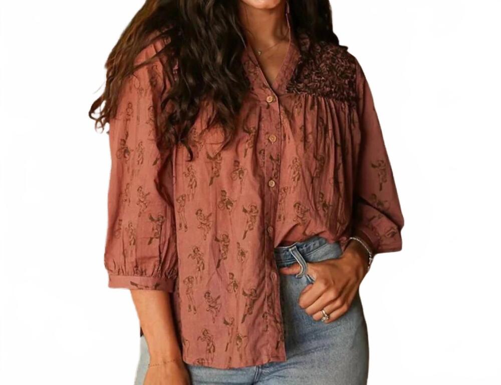 NEW LAYERZ CLOTHING the terra harmony top in rust